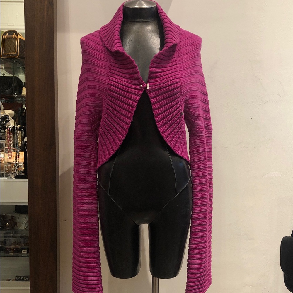 Sonia Rykiel Fuchsia Ribbed Sweater